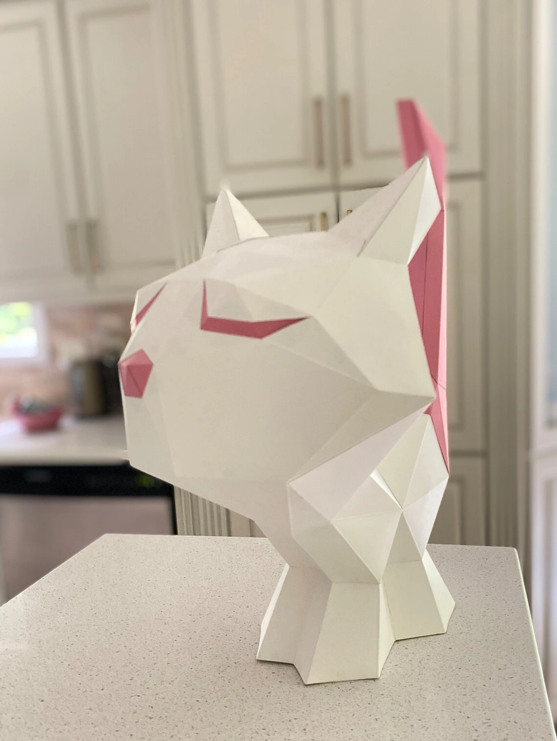 Cay Baby Cat 3D papercraft. You get a PDF digital file templates and instruction for this DIY modern paper decoration.