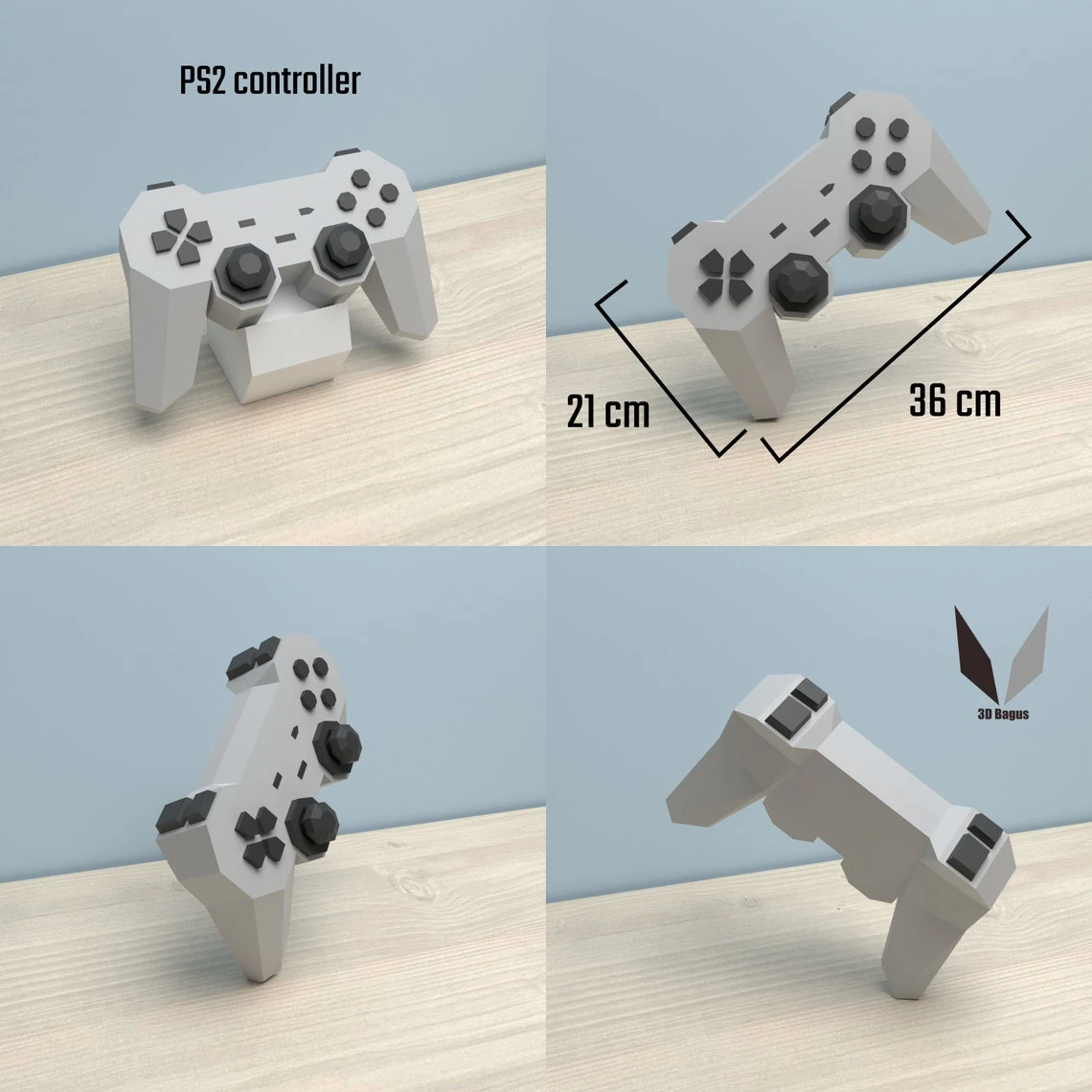 Controller game pack 3D papercraft | DIY paper sculpture | Paper model pattern | Low poly | PDF pattern | origami | home decor