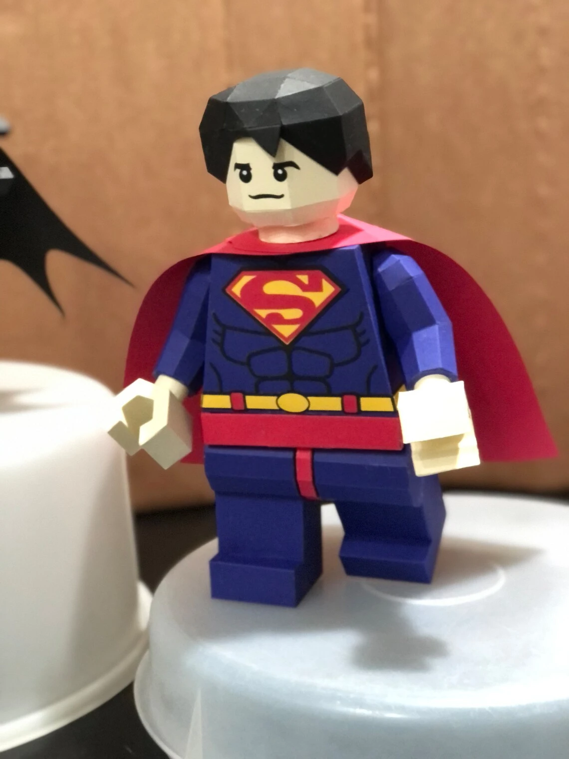 Interactive Toy 001 to build in PaperCraft/Lego Superman/ Lego Papercraft/ DiY Craft/ Template PDF/ Low Poly/ Papercraft/ 3D Toy