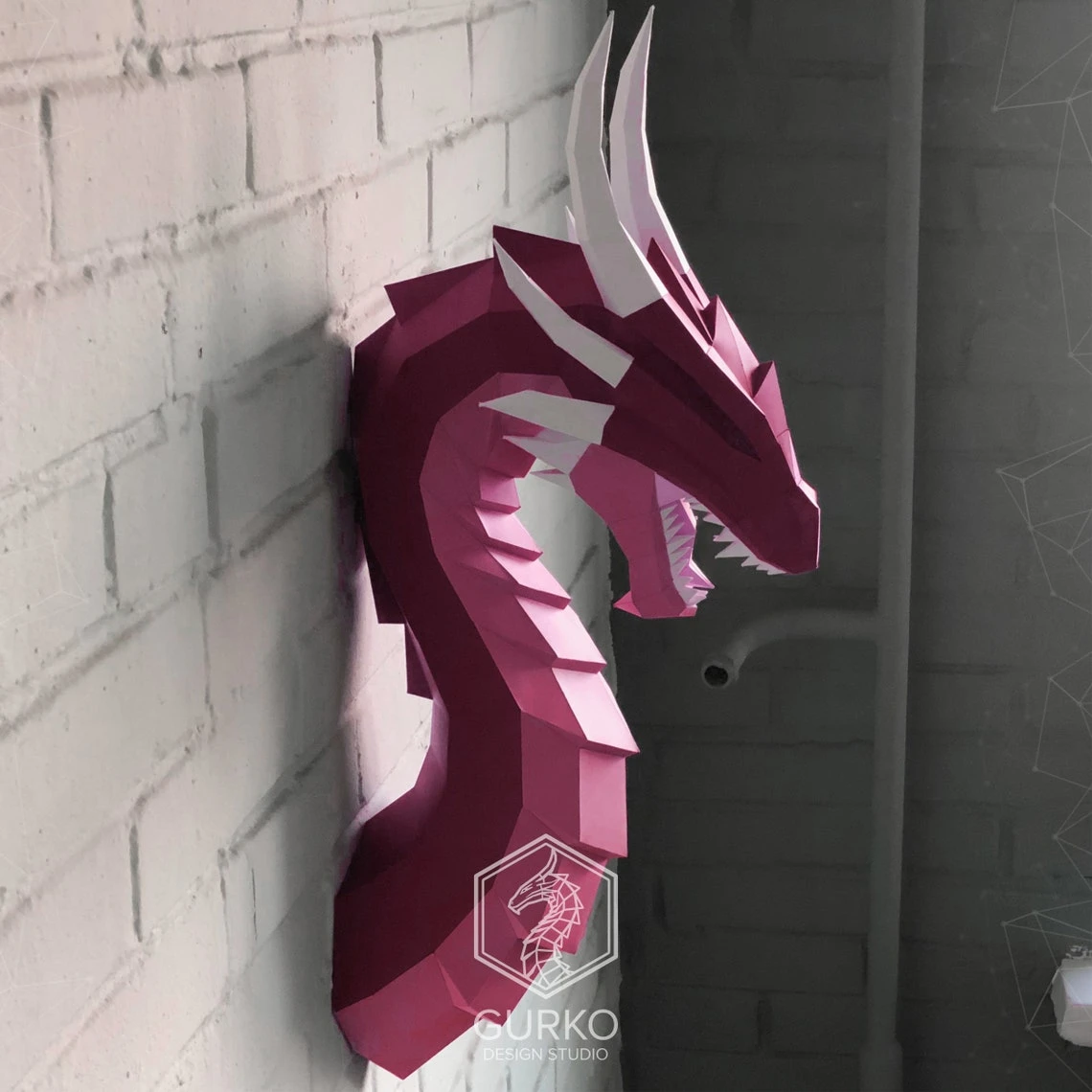 Awesome Dragon Papercraft, Pdf, Gurko, Pepakura, Template, 3D Origami, Paper Sculpture, Low Poly, DIY Craft