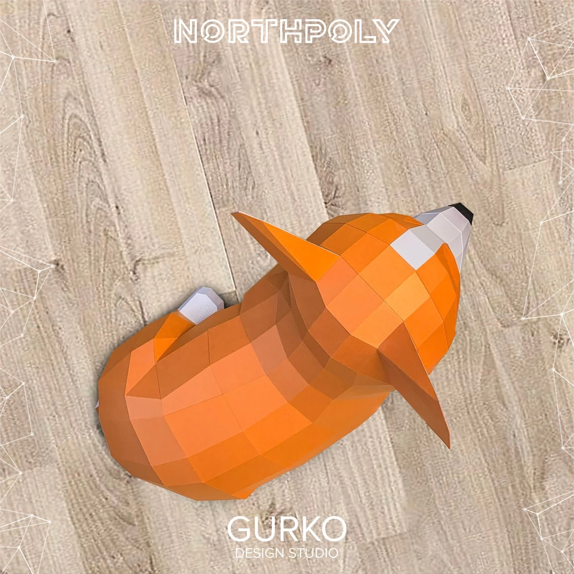 Papercraft Corgi Puppy, Dog, Pdf, Gurko, Pepakura, Template, 3D Origami, Paper Sculpture, Low Poly, DIY Craft