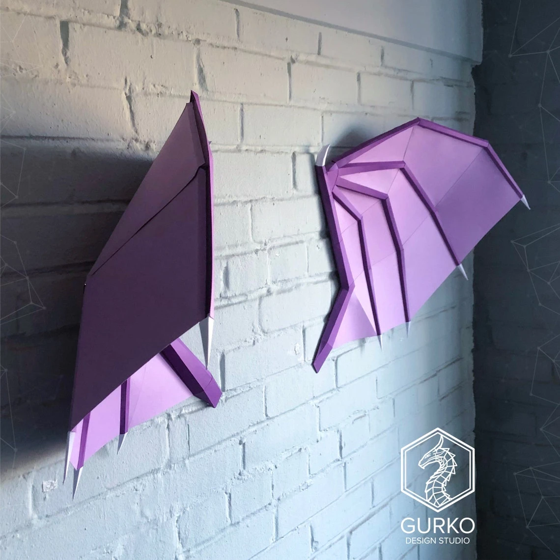 Dragon Wings Papercraft, Pdf, Gurko, Pepakura, Template, 3D Origami, Paper Sculpture, Low Poly, DIY Craft