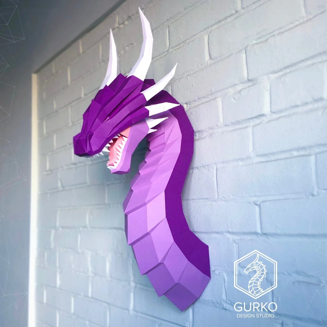 Awesome Dragon Papercraft, Pdf, Gurko, Pepakura, Template, 3D Origami, Paper Sculpture, Low Poly, DIY Craft