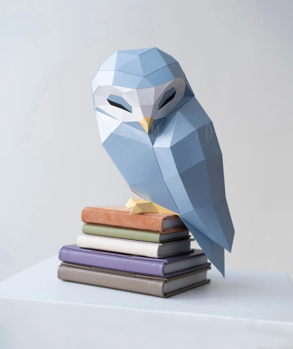 Barn Owl for Creative Crafts & Decor, PDF Template, Paper Sculpture, DIY, Pepakura Pattern, Handmade, Papercraft, Lowpoly, Lowpoly Papercraft, BUMAGID