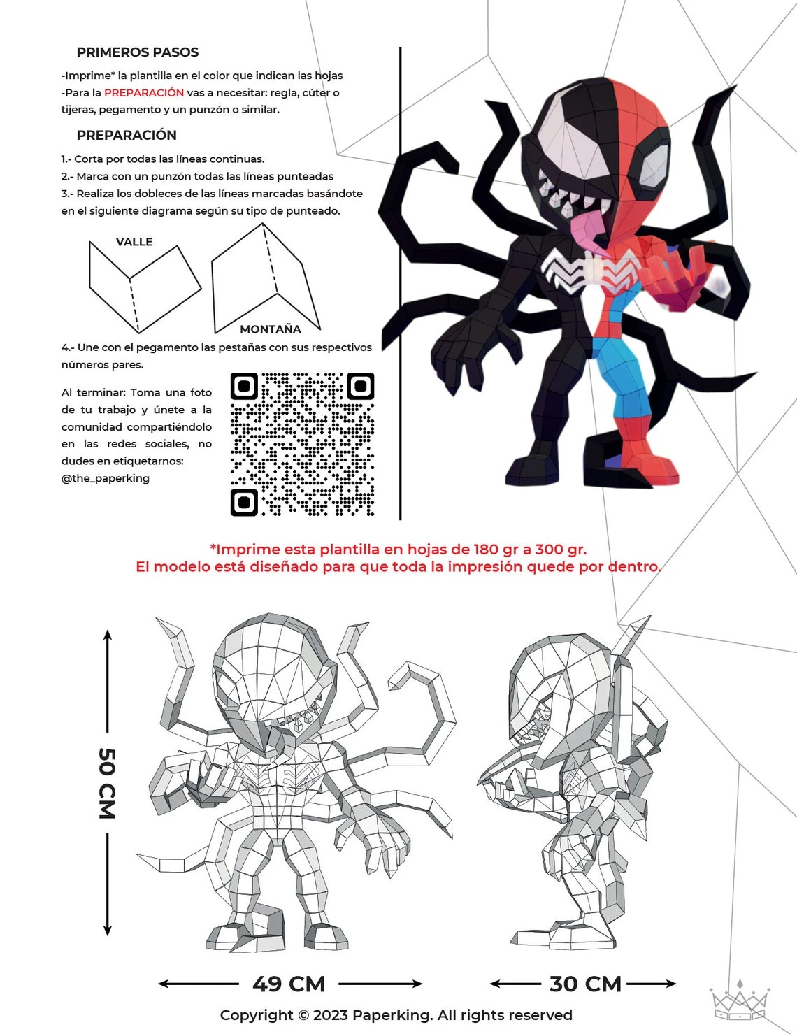 Toxic Spider Papercraft 3D, pepakura Pdf template Low polygonal Paper Sculpture Diy Decor home loft office gift