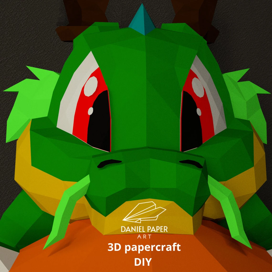 Baby Shenlong, Dragon Ball PDF Template, DIY 3d Model, FanArt, Paper Sculpture, Low Poly, Pepakura, Craft, Manualidad, Paper Art