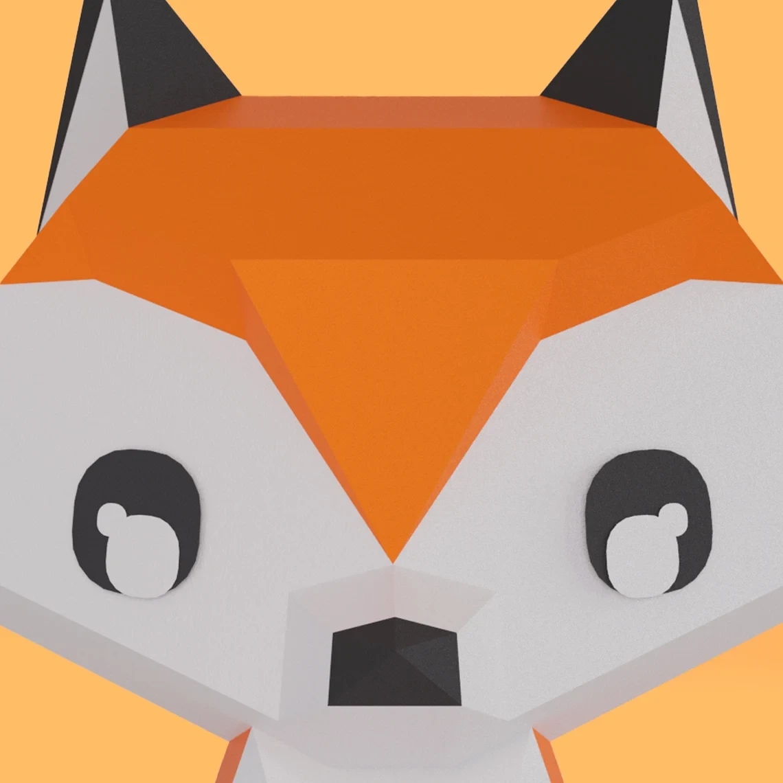 Little Fox Papercraft Kit - Easy to Assemble | 7 Sheets, 28 Pieces | Ideal for Beginners | PDF and DXF