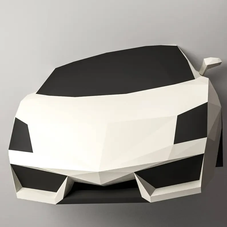 Car Papercraft, Lamborghini Gallardo 3D Papercraft, Build Your Own Low Poly DIY Paper Sculpture Mask DIY Gift, Wall Decor home, Eburgami