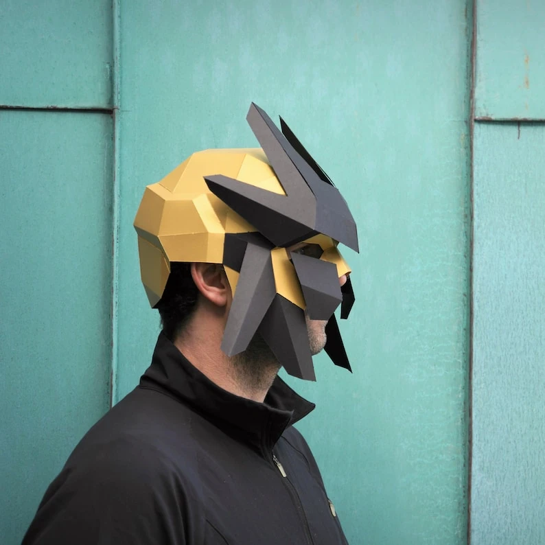 Ranger Helmet, Papercraft Mask Template