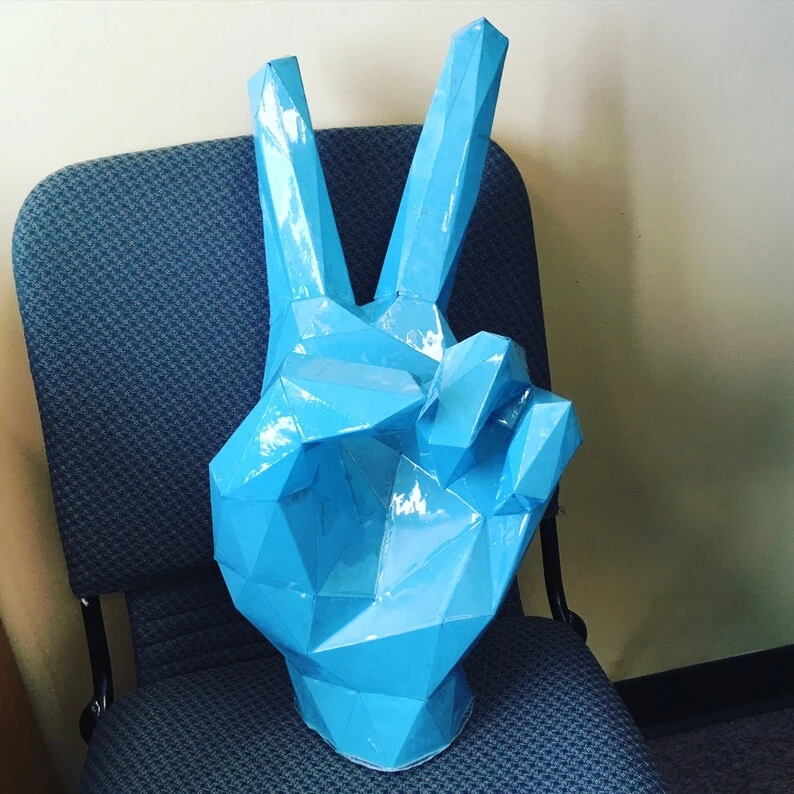 Peace 3dpapercraft. You get a PDF digital file with templates and instructions for this DIY (do it yourself) sculpture.