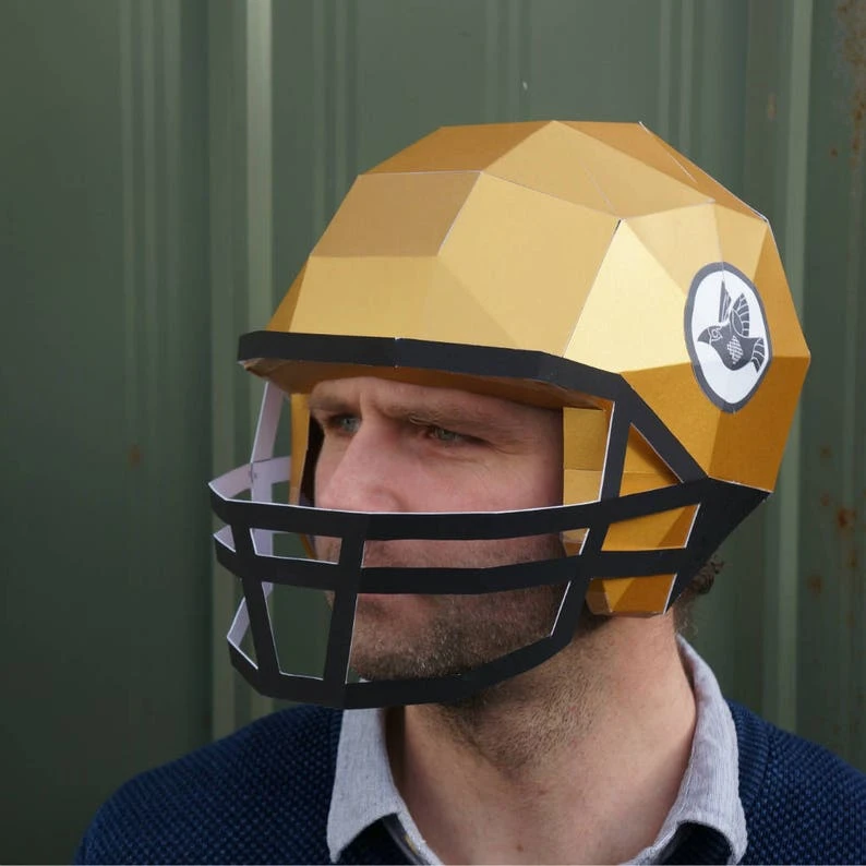 American Football Helmet, Papercraft Mask