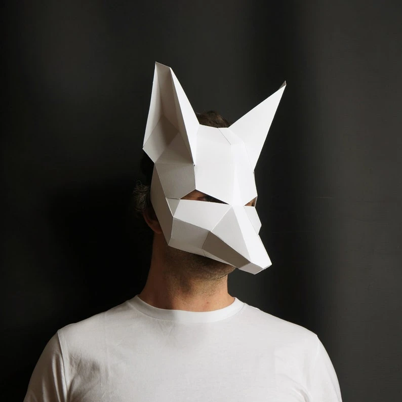 Jackal Mask, Papercraft Mask Template