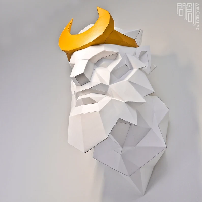Friar Sand paper model,Papercraft ,Journey to the West, Low poly , PDF Papercraft , fantasy Model , low poly , polygonal , decoration