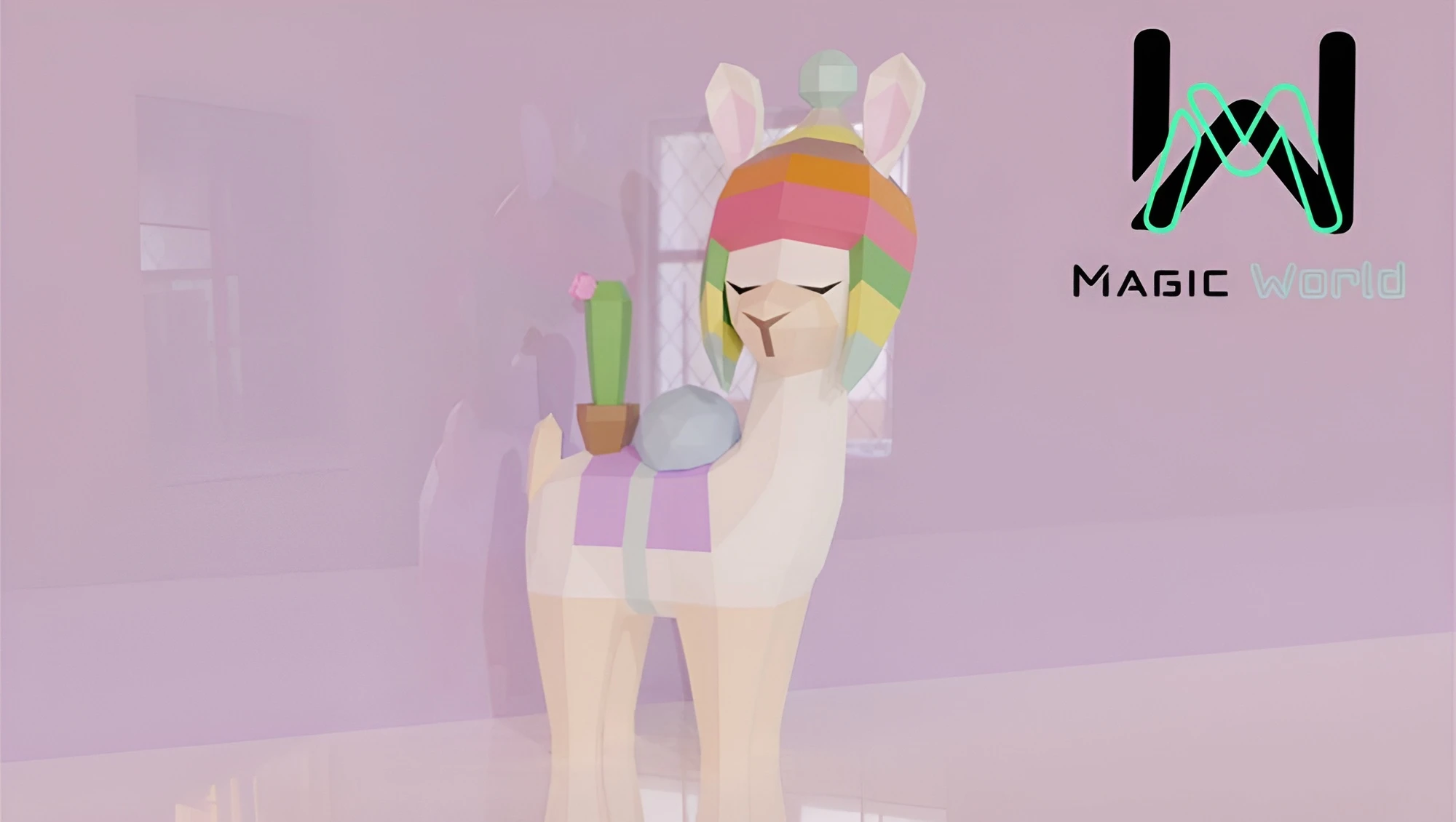 Baby Llama Version 3, LLama bebé Versión 3 Low Poly, Papercraft, PDF template, Paper model, Sculpture, 3D puzzle, Polygonal model, Lowpoly