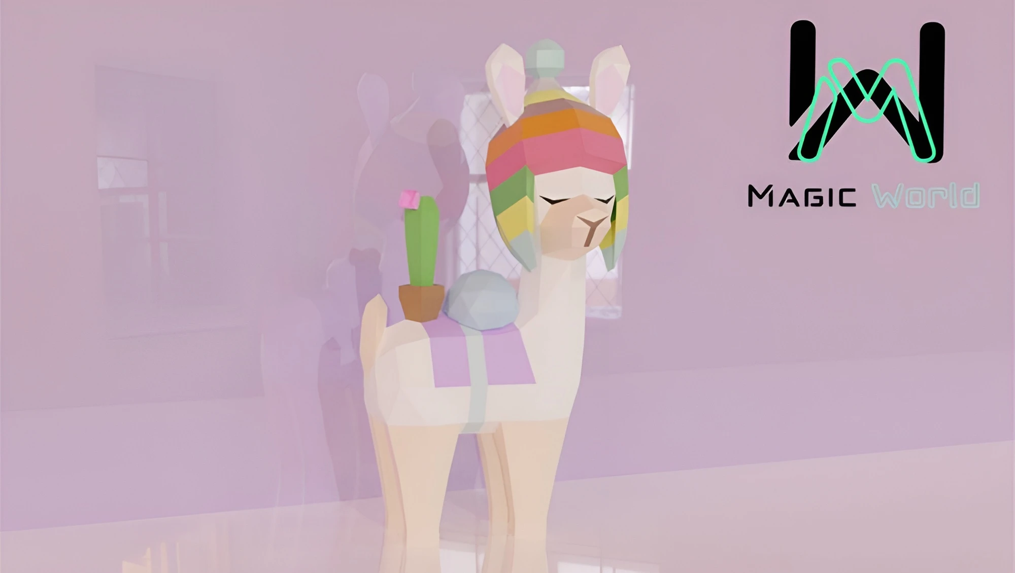 Baby Llama Version 3, LLama bebé Versión 3 Low Poly, Papercraft, PDF template, Paper model, Sculpture, 3D puzzle, Polygonal model, Lowpoly