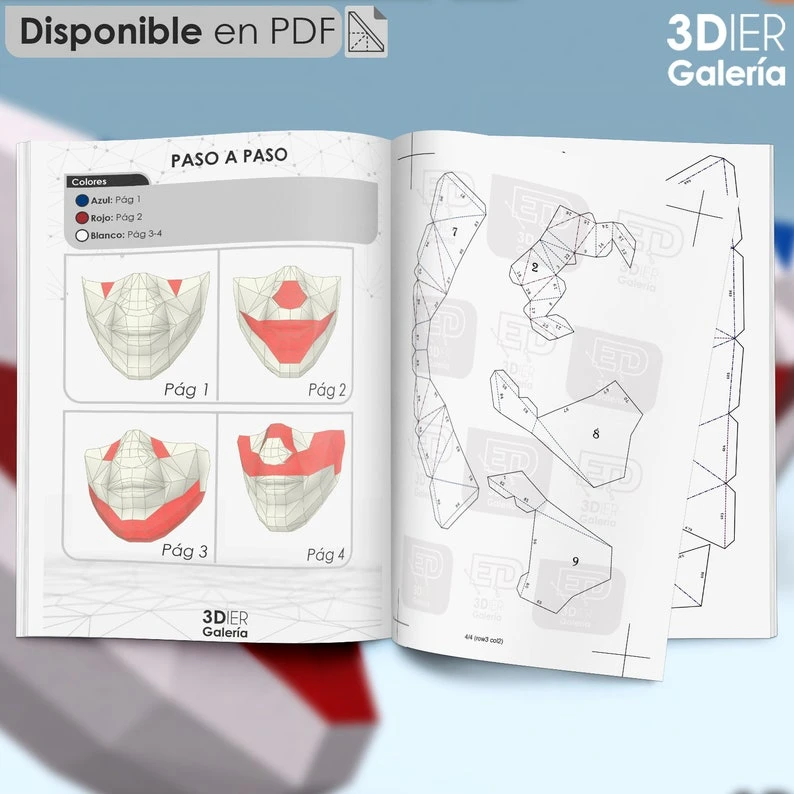 The Joker PDF Papercraft Templates, Paper Art and Craft for Home Decor, DIY, 3DIER, PDF Patterns, Papercraft Templates, Low Poly