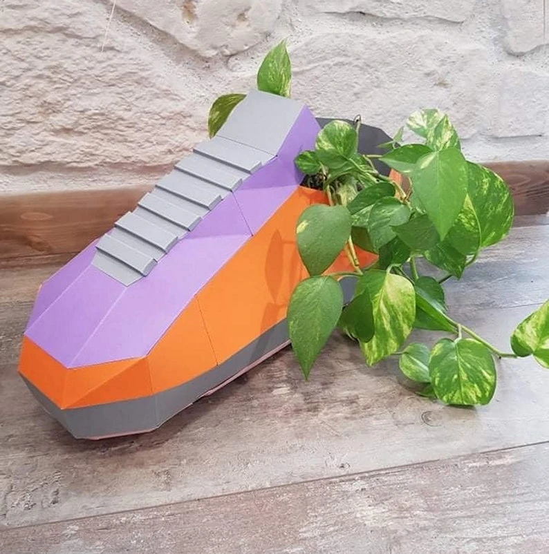 Running Shoe 3D Papercraft. You get PDF digital file templates and instructions for this DIY Modern Paper Decor