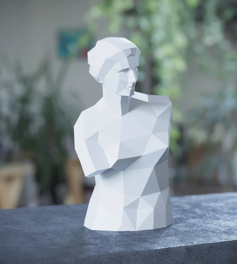 Papercraft 3D VENUS de MILO ANTIC sculpture pepakura statue from ancient Greece figure low poly wall decor loft home office pattern template