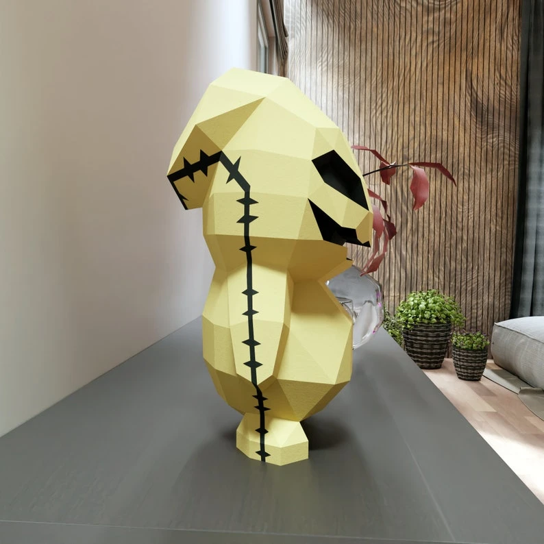 Papercraft Oogie Boogie chibi, The Nightmare Before Christmas, Format Pdf format compatible with cricut and cameo, digital template, 3D paper origami