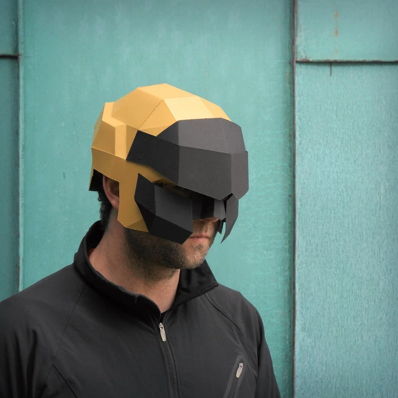 Guardian Helmet, Papercraft Mask Template