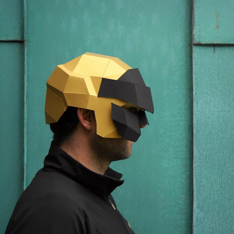 Guardian Helmet, Papercraft Mask Template