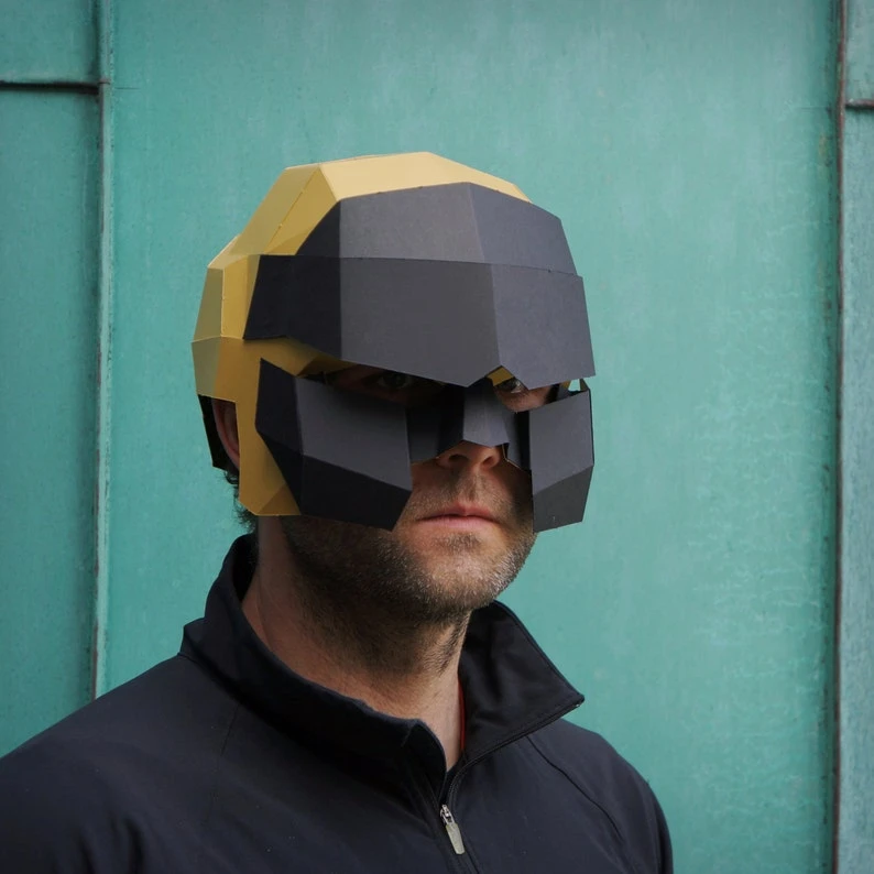 Guardian Helmet, Papercraft Mask Template