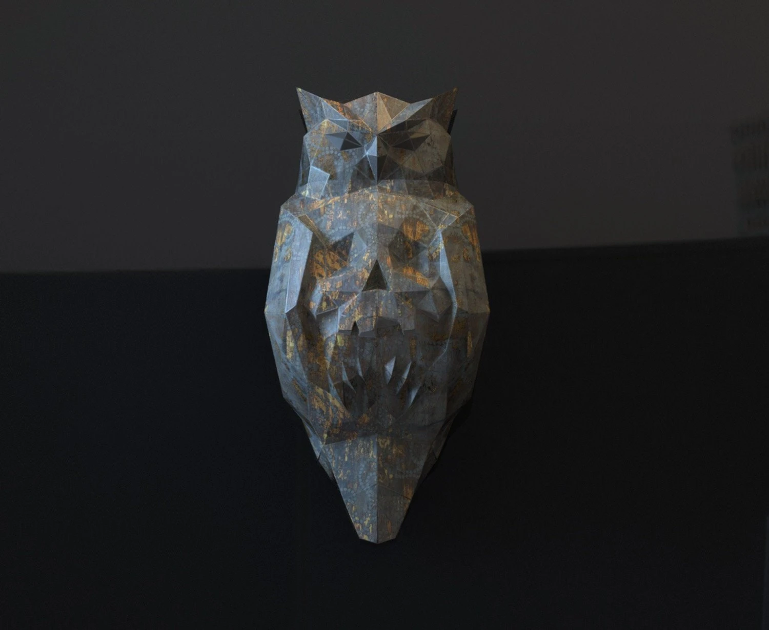 Owl Skull Papercraft, Lowpoly, Lowpoly Papercraft