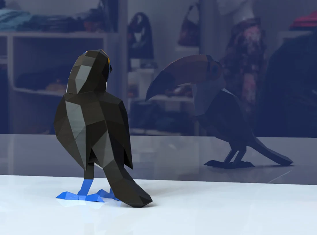 Toucan Papercraft, Lowpoly, Lowpoly Papercraft