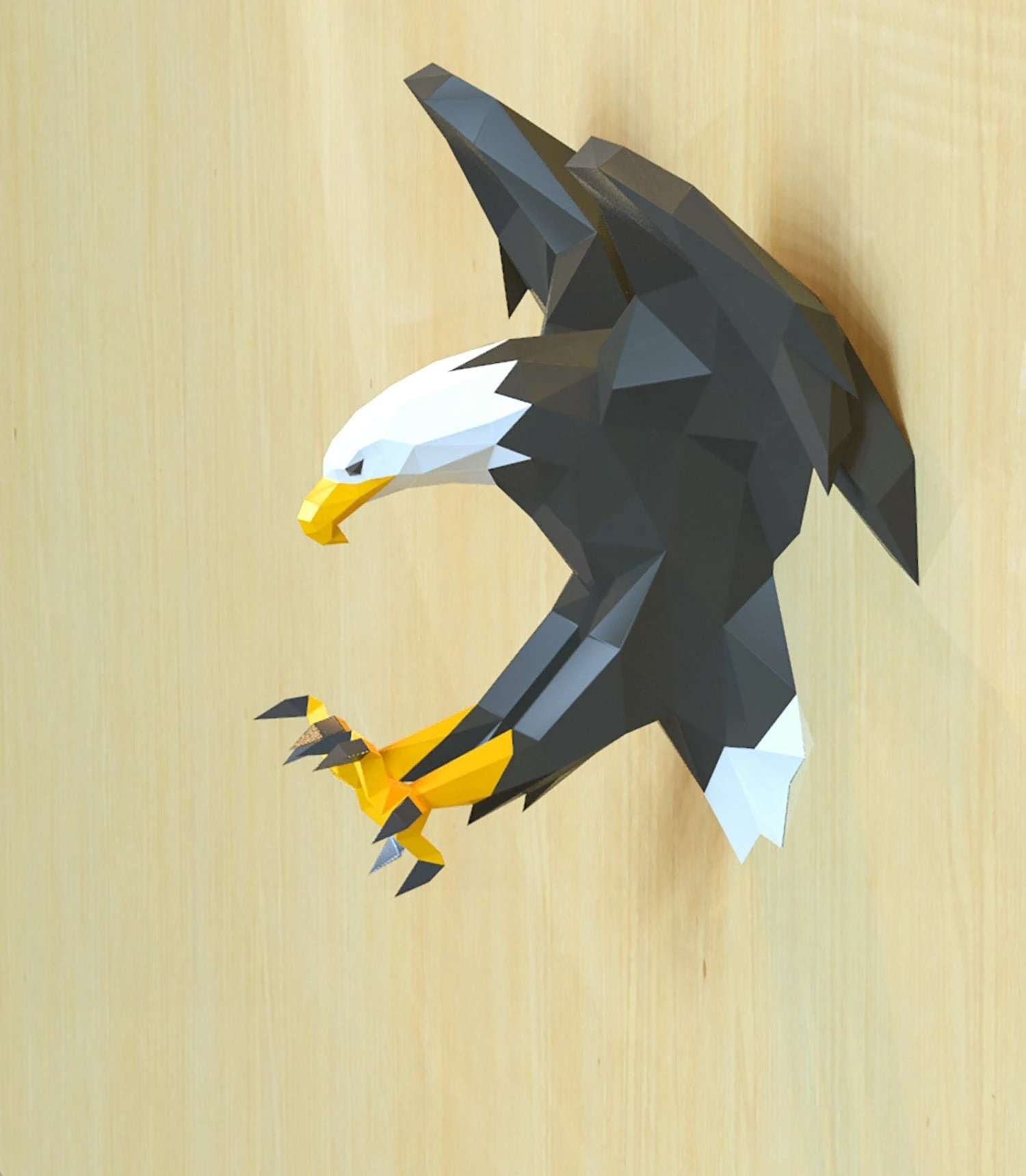 Eagle Hunting Papercraft, Lowpoly, Lowpoly Papercraft