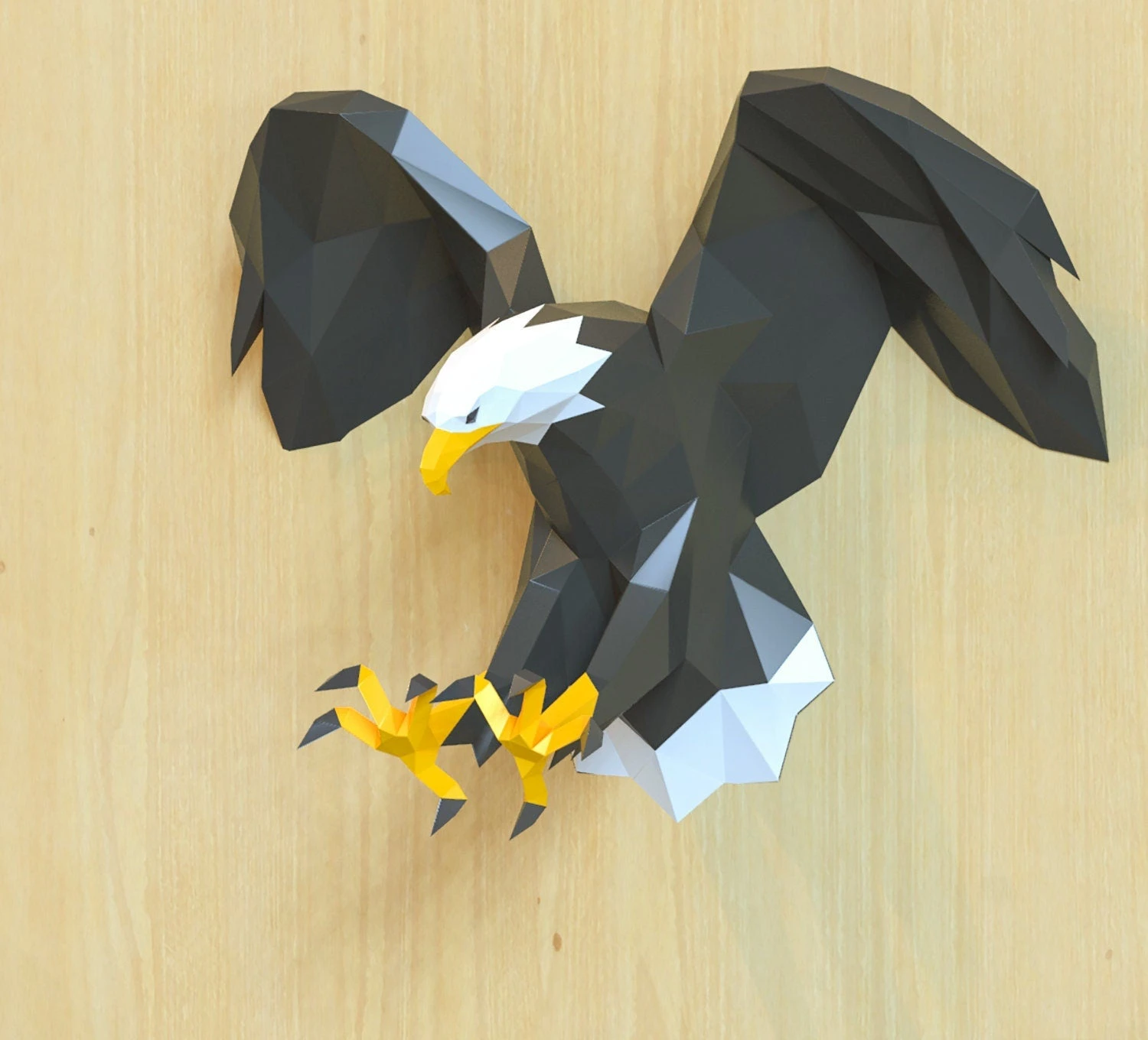 Eagle Hunting Papercraft, Lowpoly, Lowpoly Papercraft