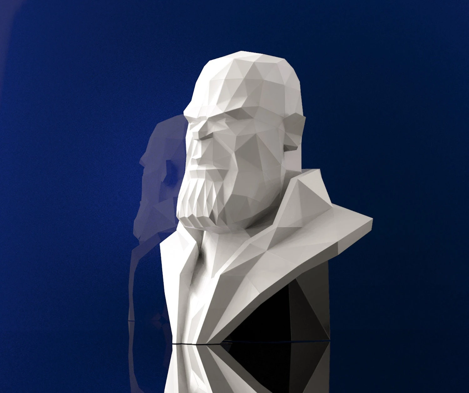 Thanos Bust Papercraft, Lowpoly, Lowpoly Papercraft