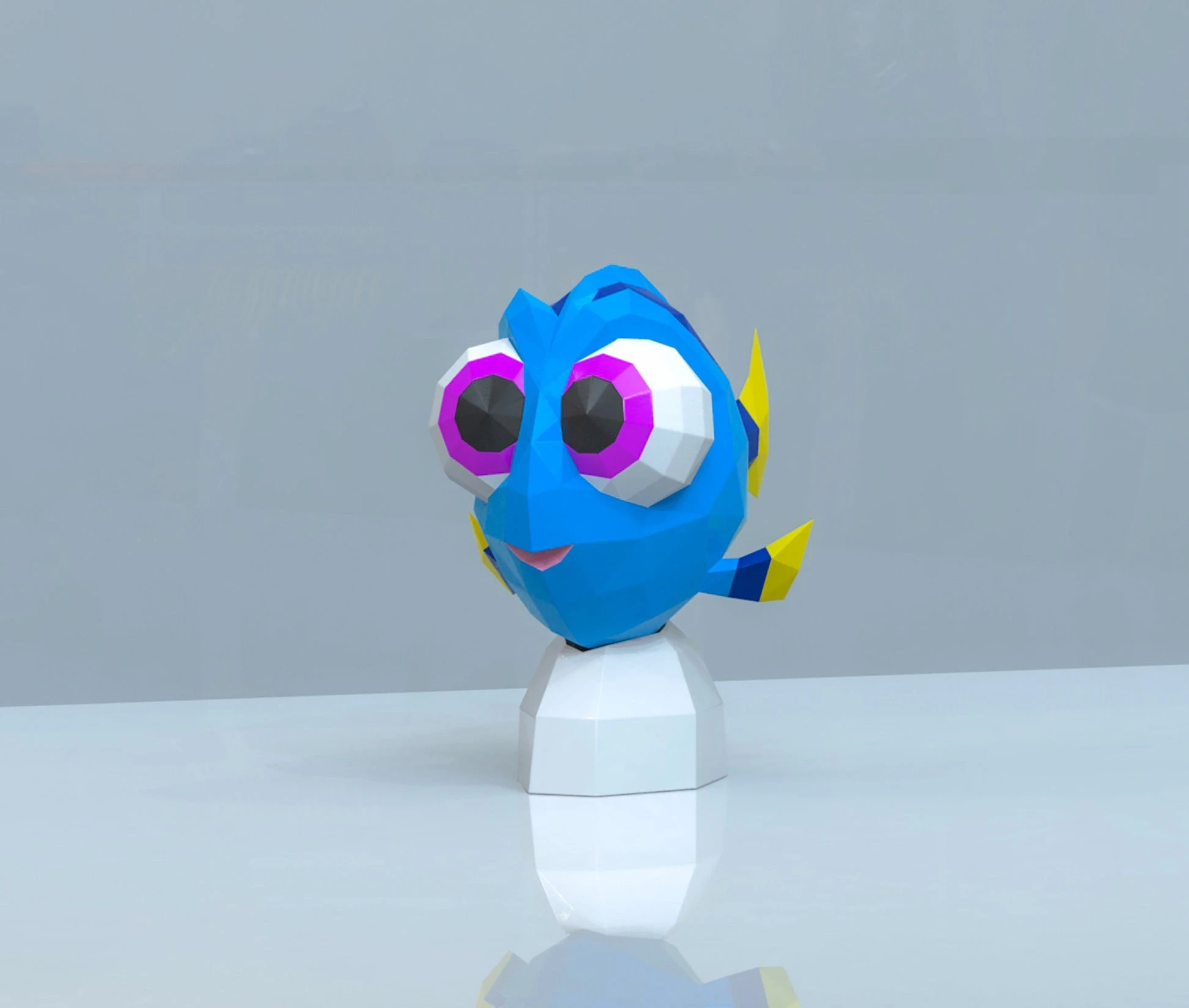 Baby Dory Papercraft, Lowpoly, Lowpoly Papercraft