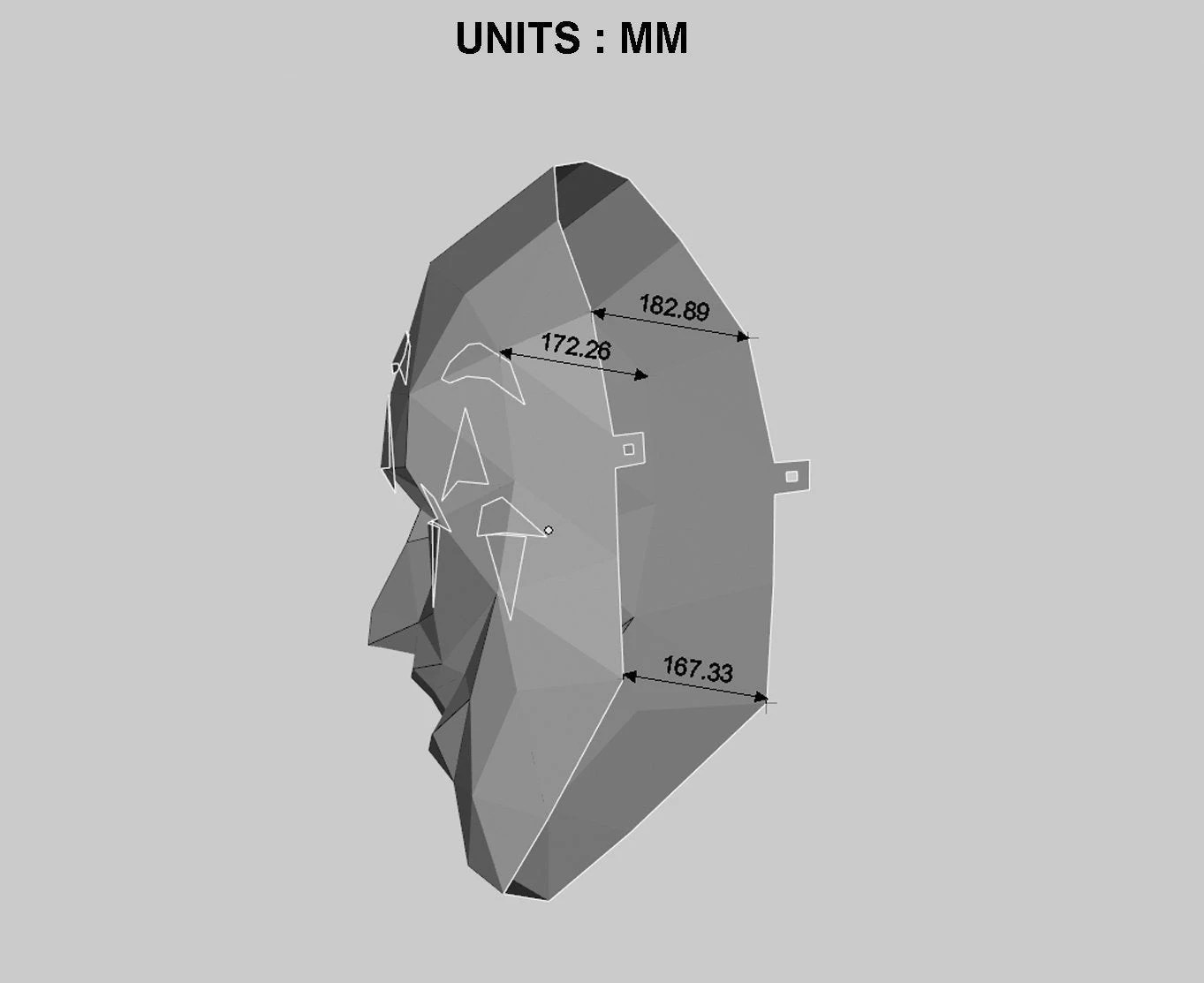 Clown Mask Papercraft, Lowpoly, Lowpoly Papercraft