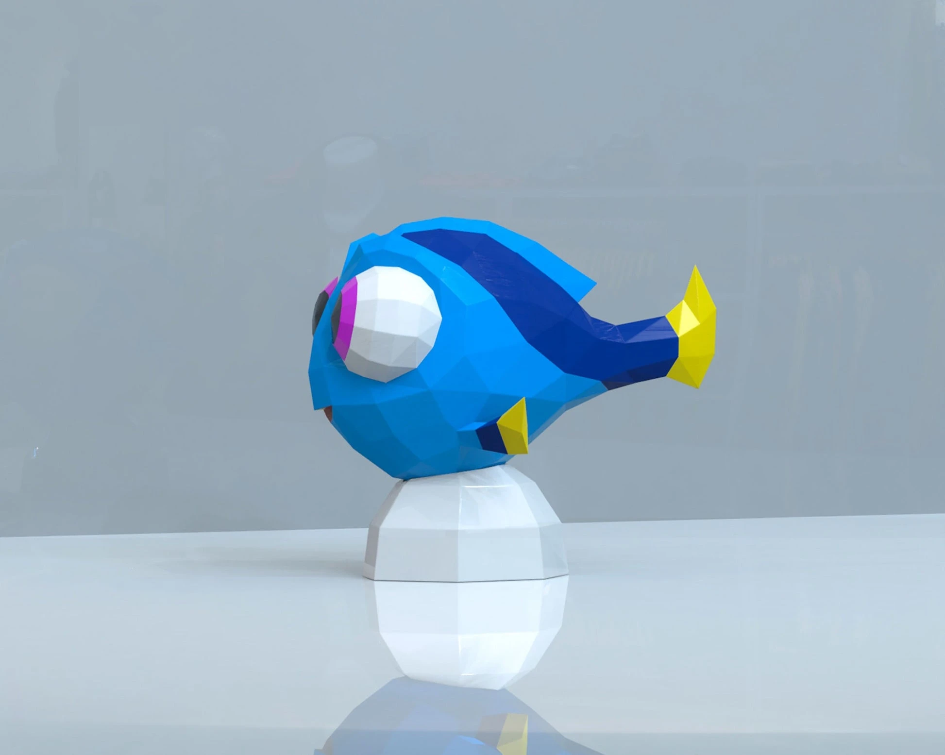 Baby Dory Papercraft, Lowpoly, Lowpoly Papercraft