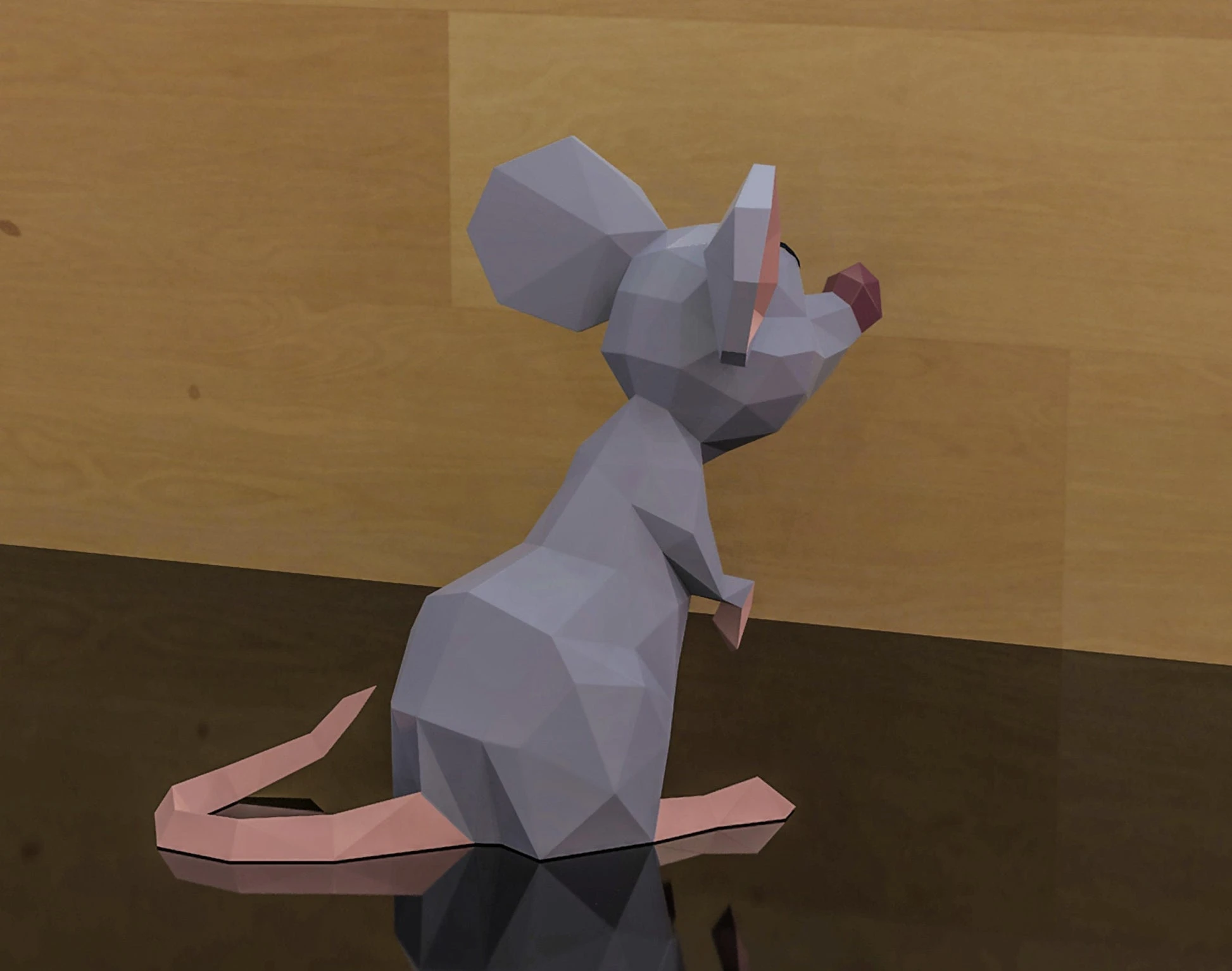 Mouse Papercraft, Lowpoly, Lowpoly Papercraft