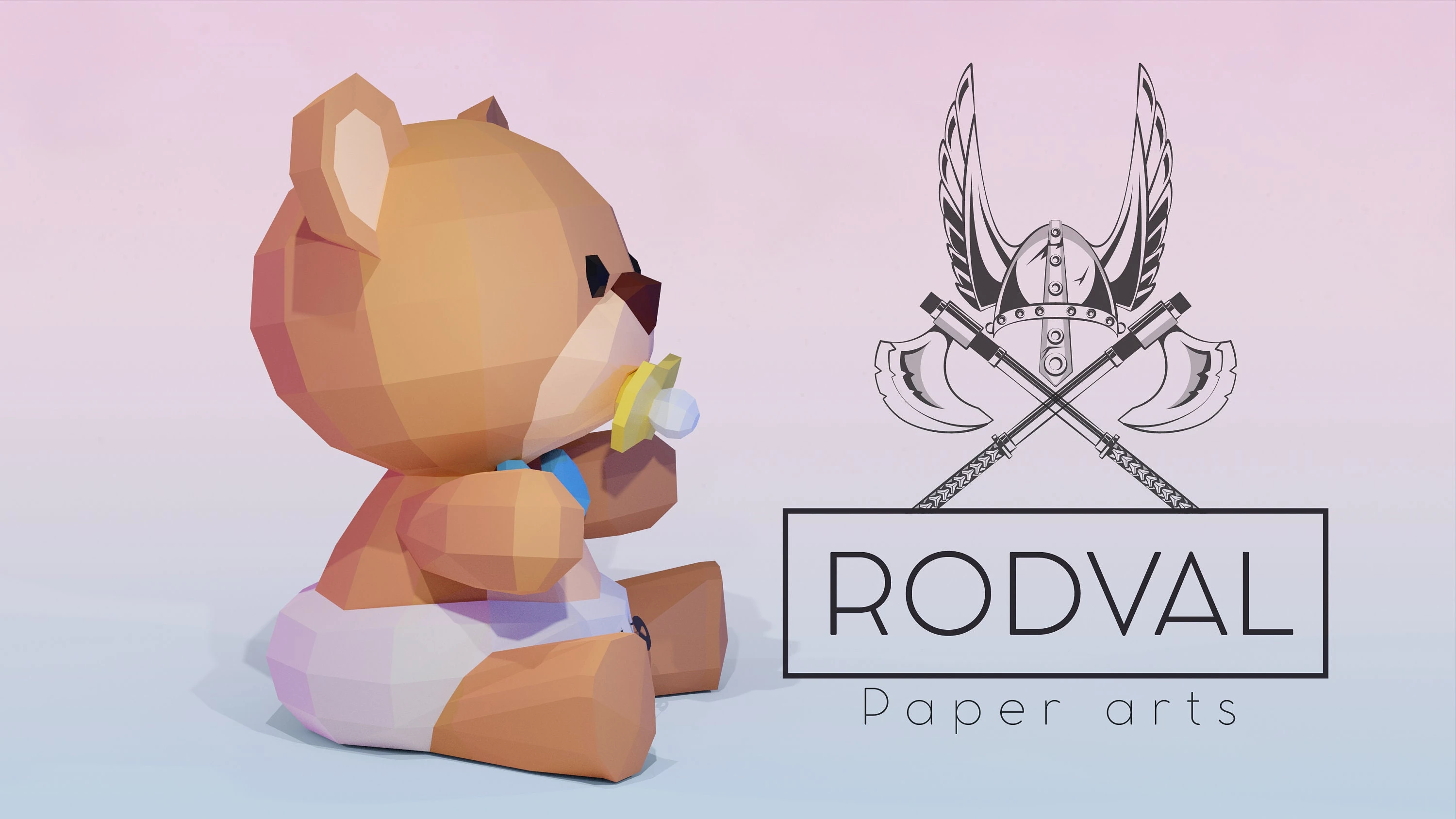 BABY TEDDY, bear, PAPERCRAFT, Template, DIY, Paper, Low Poly, Animal, 3D Model, PDF Low Poply, Teddy Bear, Baby, Kids Toy