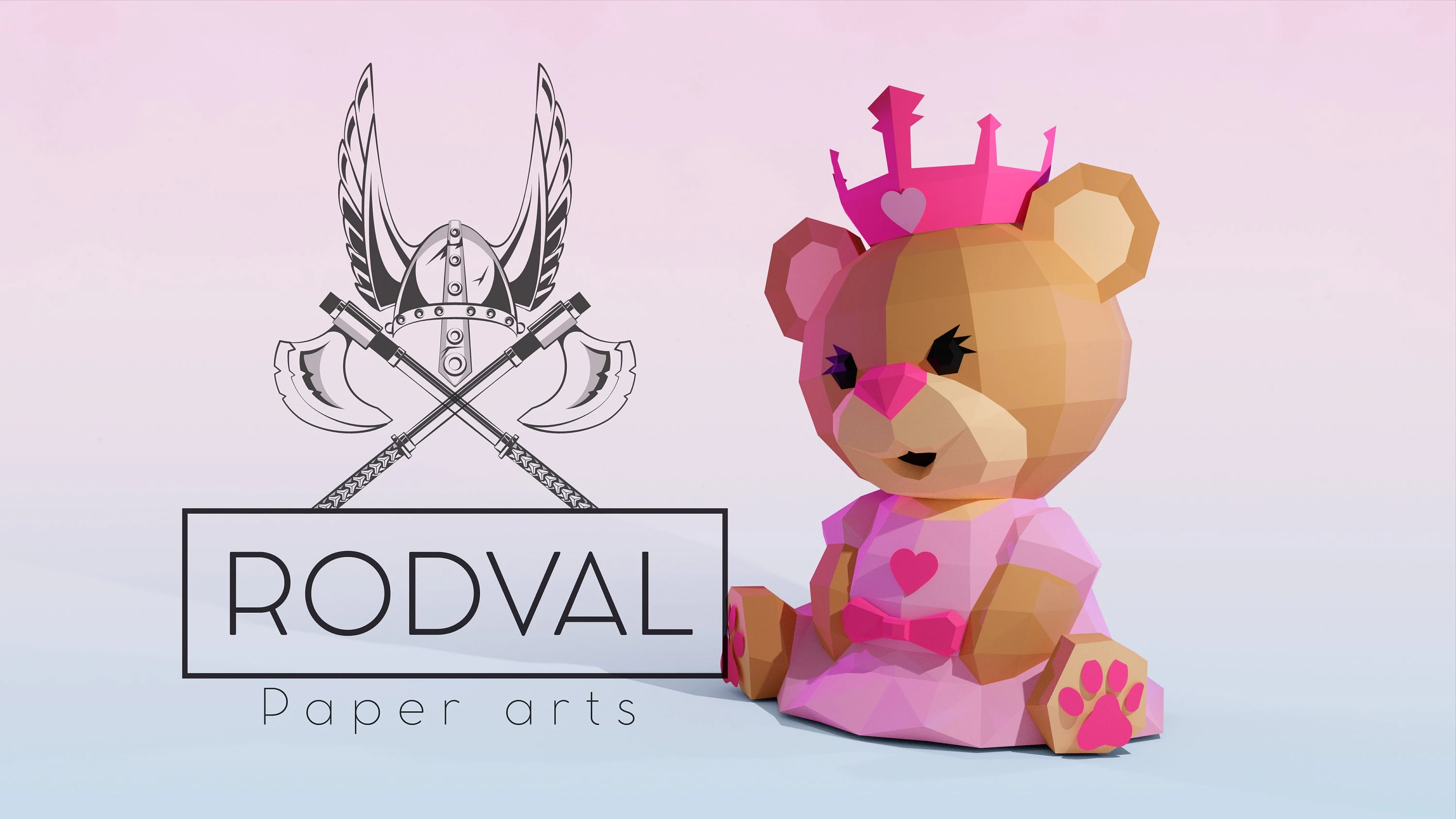 PRINCESS TEDDY, bear, Papercraft, Template, DIY, Paper, Low Poly, Festival, 3D Model, Pdf Low Poply, Kids Toy