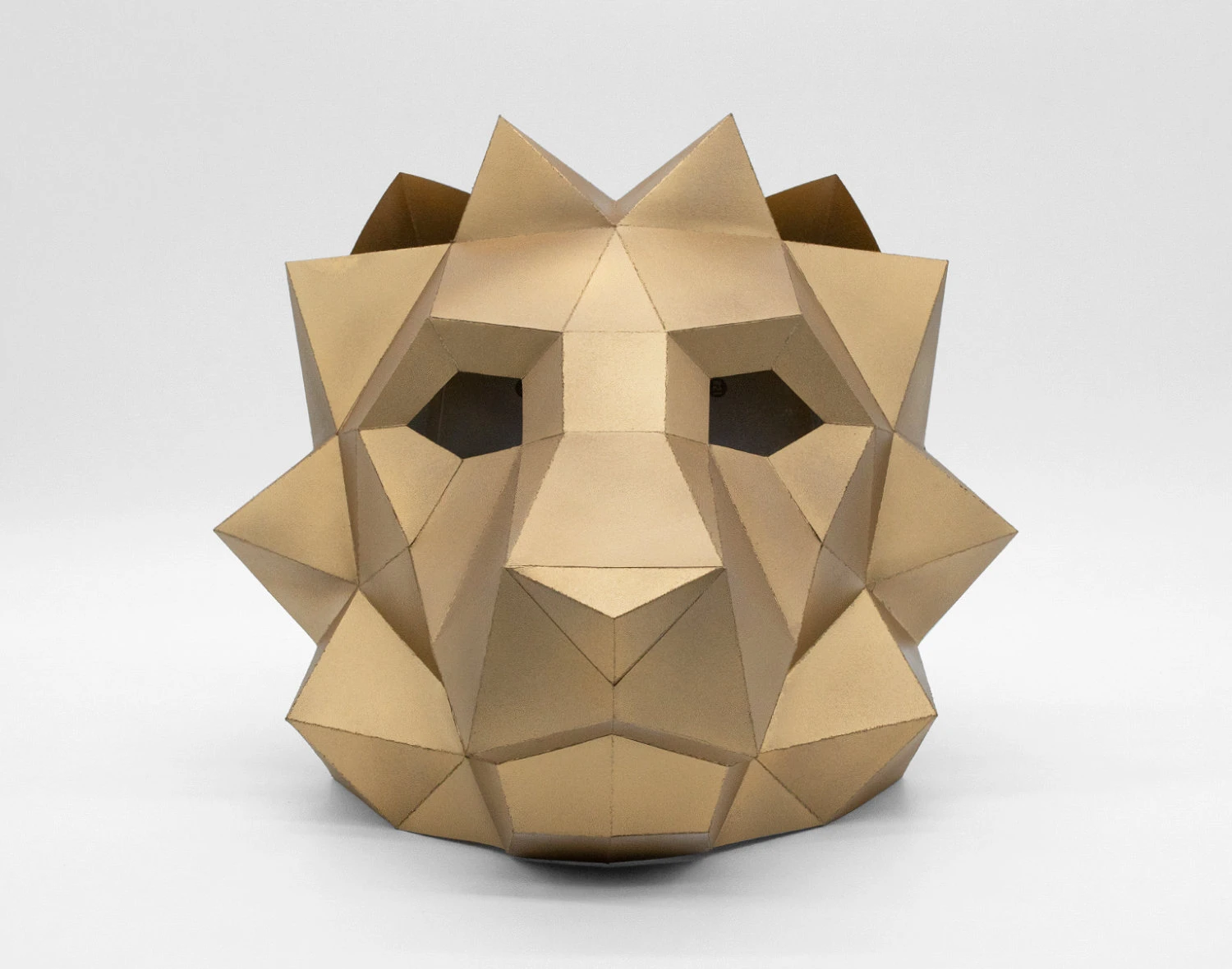 Lion Mask | DIY Paper Mask, Printable Template, Papercraft, 3D Mask, Polygon, Low Poly, Geometric, Costume, Pattern, PDF Download