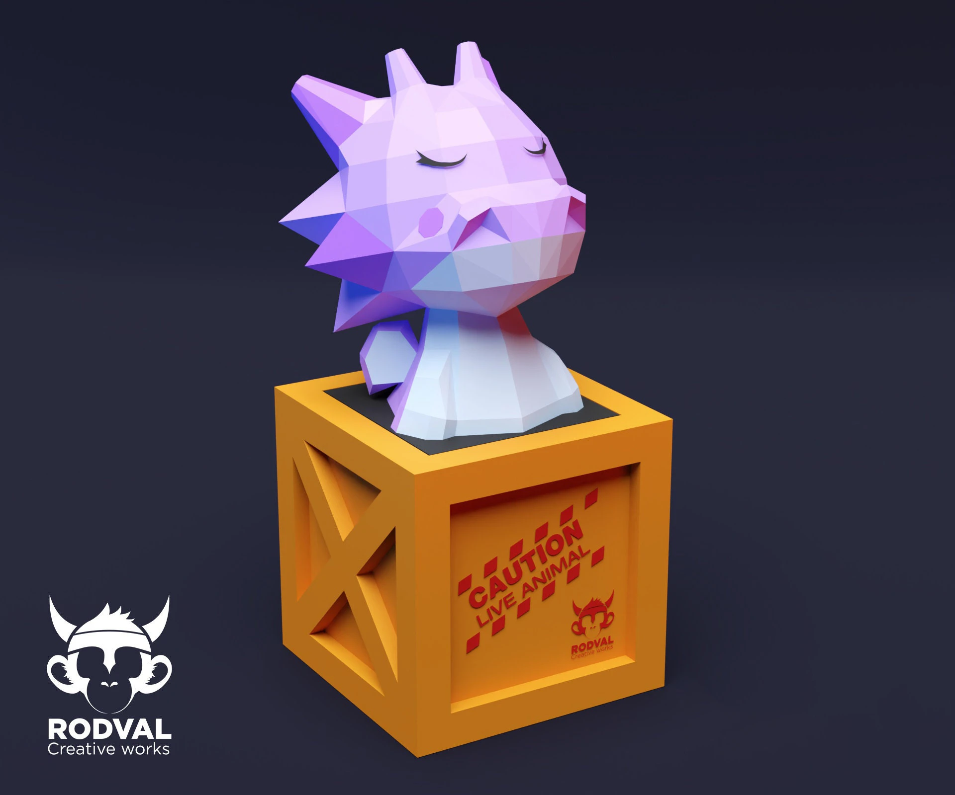 DRAGON BOX, animal, Papercraft, Template, DIY, Paper, Low Poly, Cute, Kawaii, 3D Model, Pdf Low Poply, Kids Toy