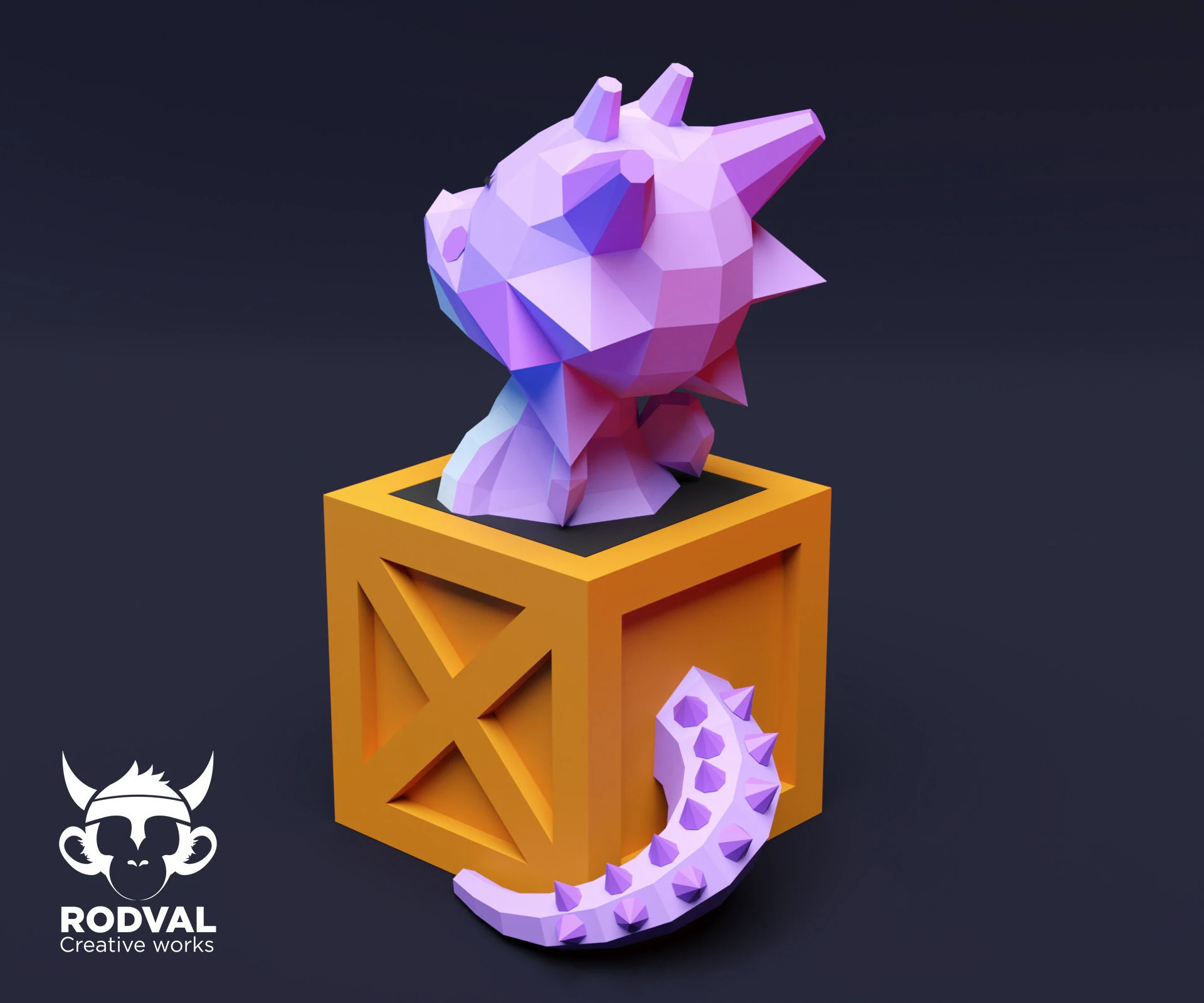 DRAGON BOX, animal, Papercraft, Template, DIY, Paper, Low Poly, Cute, Kawaii, 3D Model, Pdf Low Poply, Kids Toy