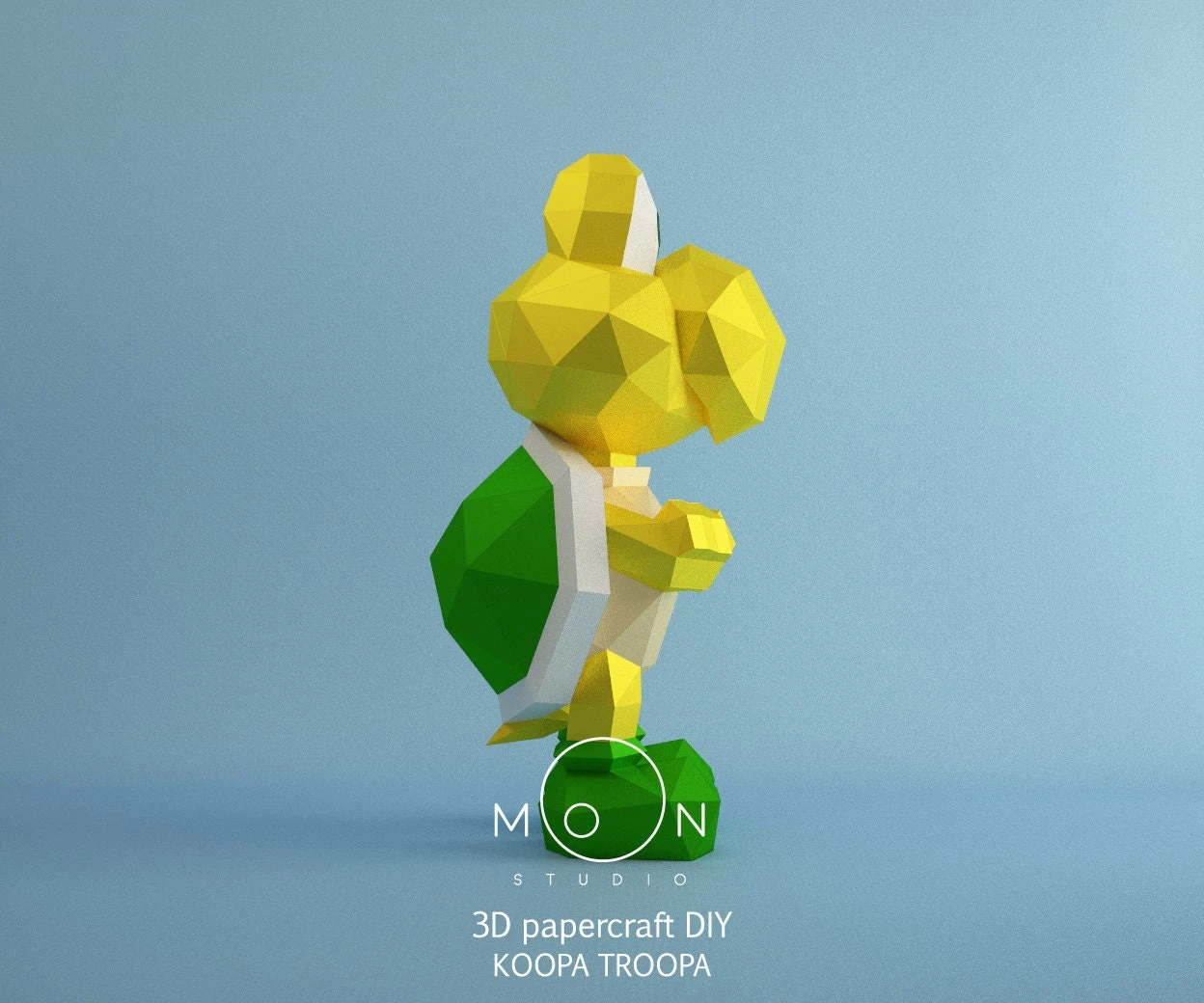 Koopa Troopa, Enemy, DIY, Papercraft, PDF, Low Poly, 3D model, Craft, Paper, Mario, Retro Game, Nes, Snes, GBA, Gb