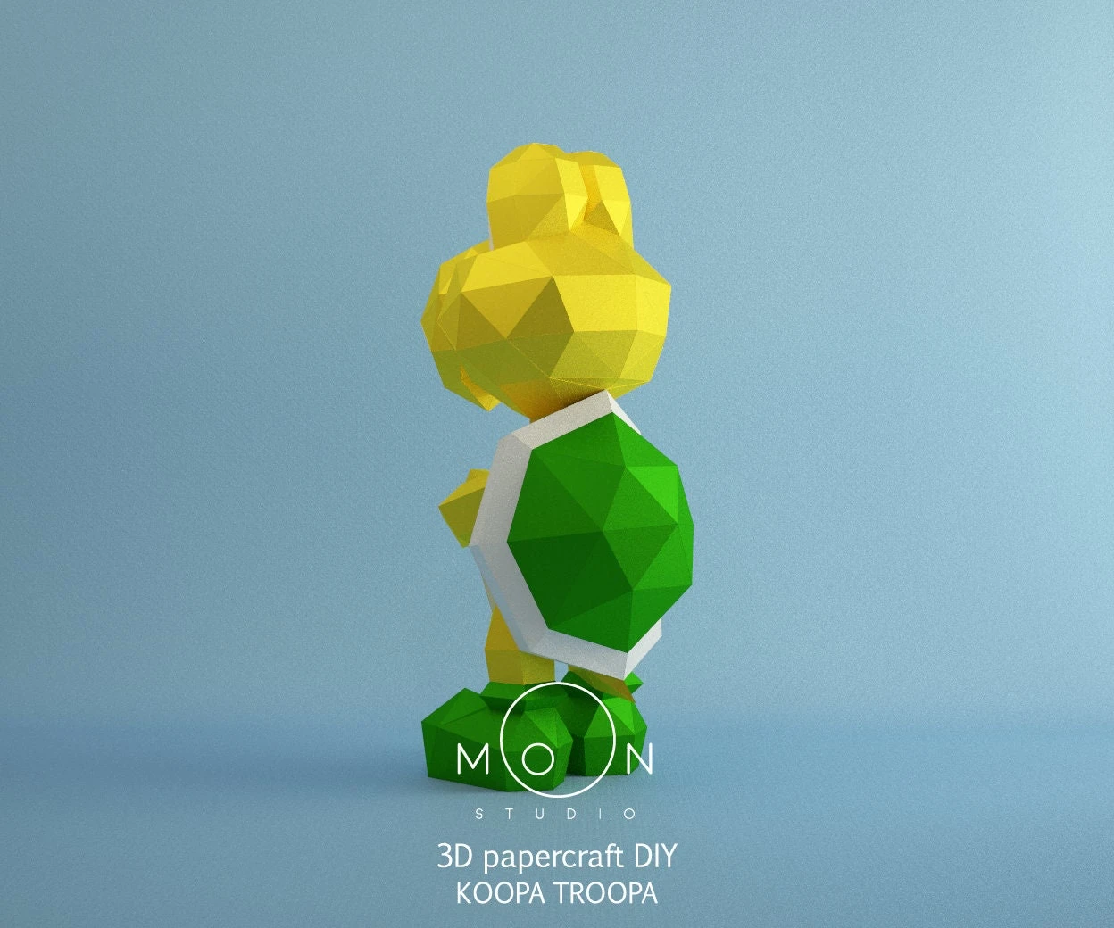 Koopa Troopa, Enemy, DIY, Papercraft, PDF, Low Poly, 3D model, Craft, Paper, Mario, Retro Game, Nes, Snes, GBA, Gb