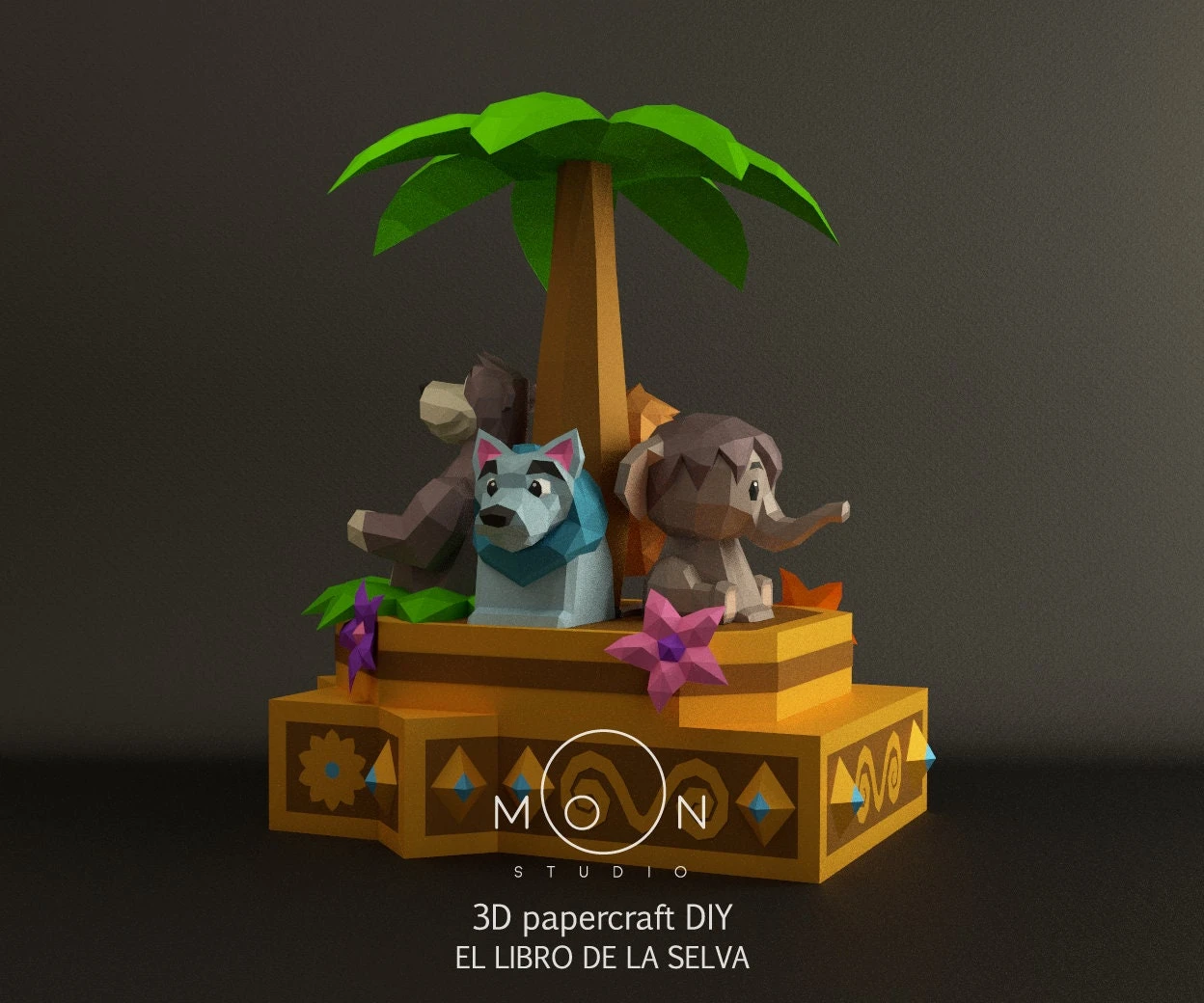 The Jungle Book, DIY, Papercraft, PDF, Low Poly, 3D model, Craft, Paper, Serie, Room Decor