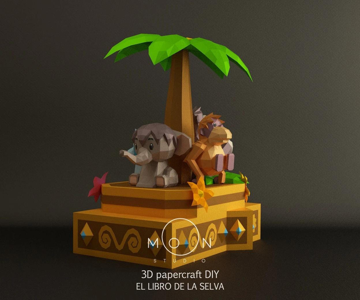 The Jungle Book, DIY, Papercraft, PDF, Low Poly, 3D model, Craft, Paper, Serie, Room Decor