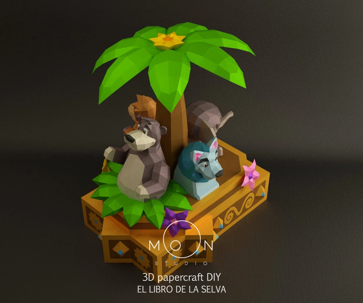 The Jungle Book, DIY, Papercraft, PDF, Low Poly, 3D model, Craft, Paper, Serie, Room Decor