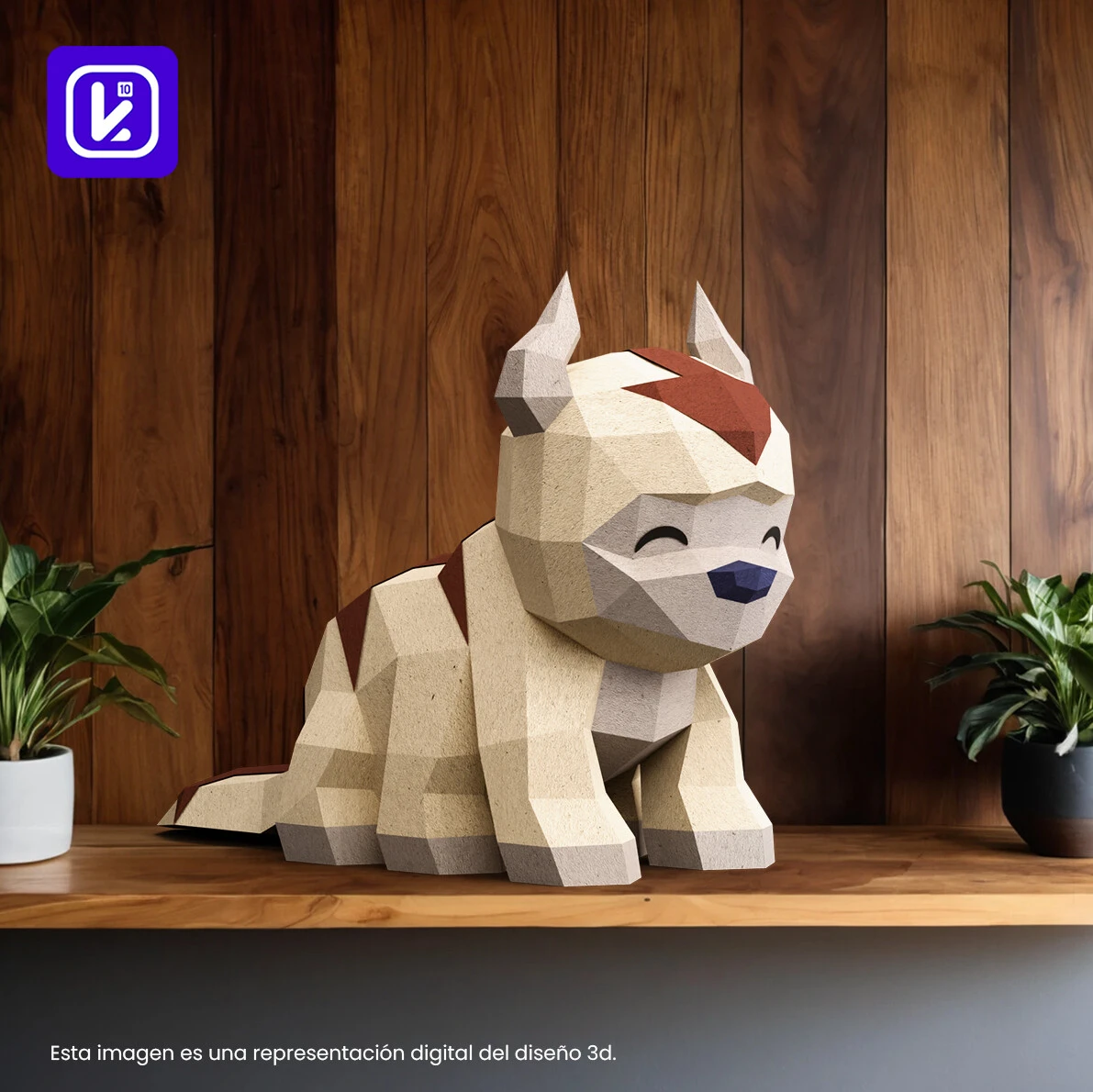 Appa, Flying Bison Papercraft 3D, pepakura Pdf template Low polygonal Paper Sculpture Diy Decor home loft office lover gift