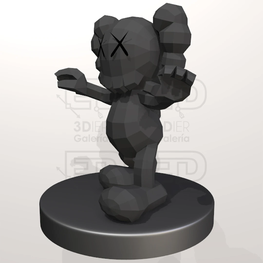 Kaws Final Days PDF Papercraft Templates, Paper Art and Craft for Home Decor, DIY, 3DIER, PDF Patterns, Papercraft Templates, Low Poly