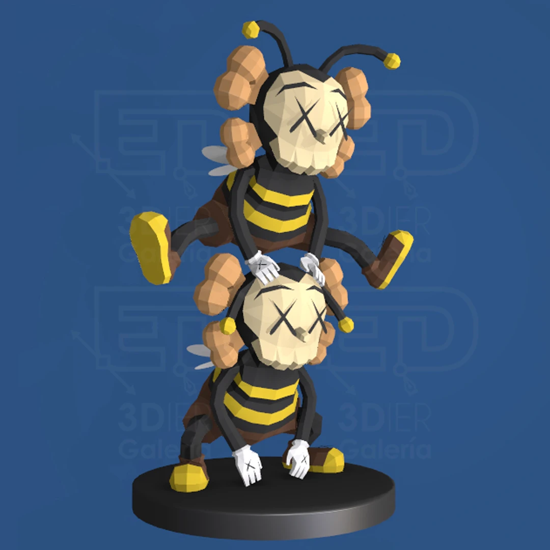 Kaws Bees, Kaws Abejas PDF Papercraft Templates, Paper Art and Craft ...