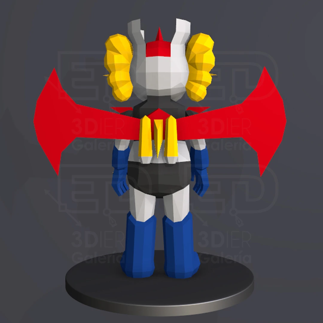 Kaws Mazinger PDF Papercraft Templates, Paper Art and Craft for Home Decor, DIY, 3DIER, PDF Patterns, Papercraft Templates, Low Poly