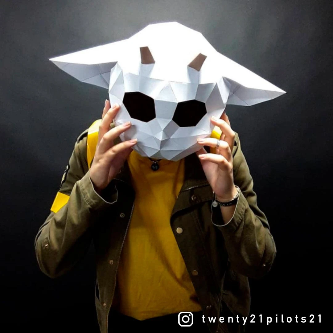 Ned Mask | DIY Paper Mask, Printable Template, Papercraft, 3D Mask, Polygon, Low Poly, Geometric, Costume, Pattern, PDF